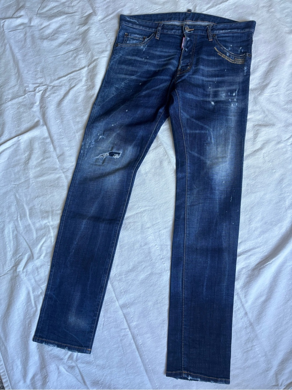 DSQUARED2 Distressed Blue Skinny Jeans
